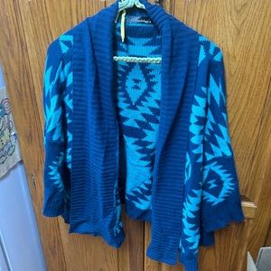 Open cardigan sweater